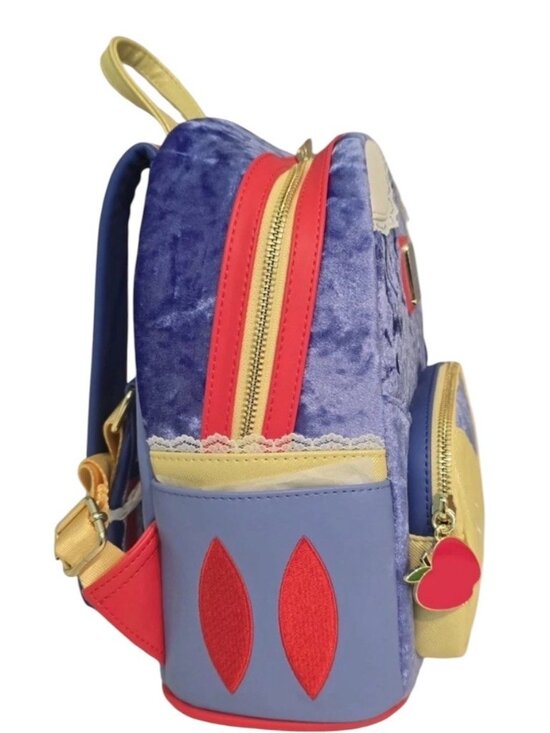 Loungefly Disney Princess Snow White Gown Cosplay Mini Backpack Velvet Lace NWT